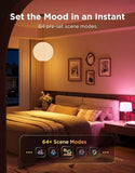 A21 Smart LED Light Bulbs 2 Pack 1600LM 100W Equivalent RGBWW Matter Alexa SmartThings Compatible