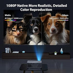 1080P Projector, WiFi Bluetooth, 18000L, 300" Display, Android/iOS Compatible