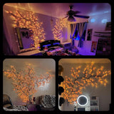 Led Tree Branch Lights For Wall 3.94 Ft 48Leds Cherry Blossom Lights With Remote And 8 Lighting Modes Cherry Blossom Gar