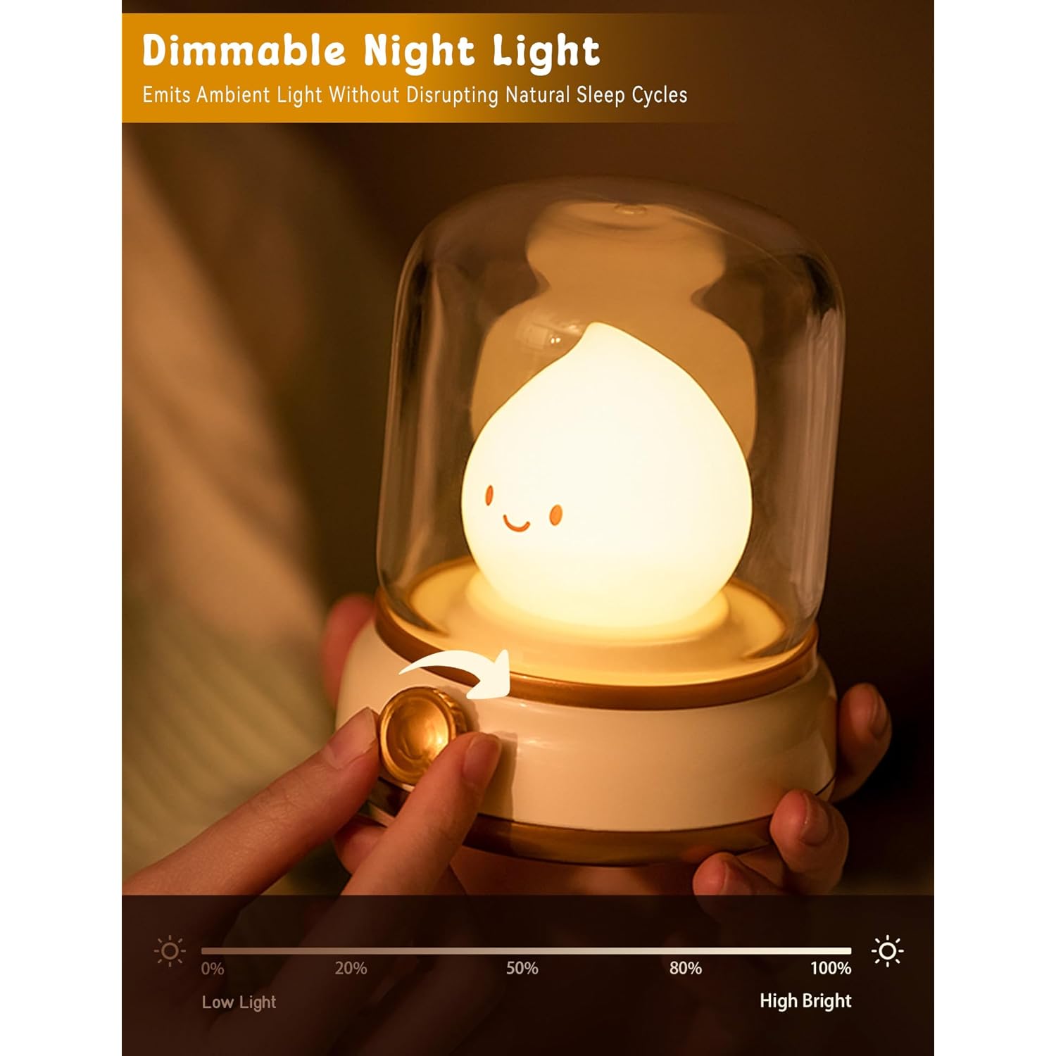 Cute Ghost Campfire Lamp, Halloween Decor,Kids Night Light?Adjustable Dimmable Rechargeable Night Light For Kids, Girls, Boys Gifts,Halloween,Christmas Decorations