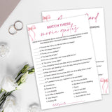 Bridal Shower Games - Match These Movie Quotes, Wedding Shower Bachelorette Party Game, Bridal Shower Games 30 Guests/P17
