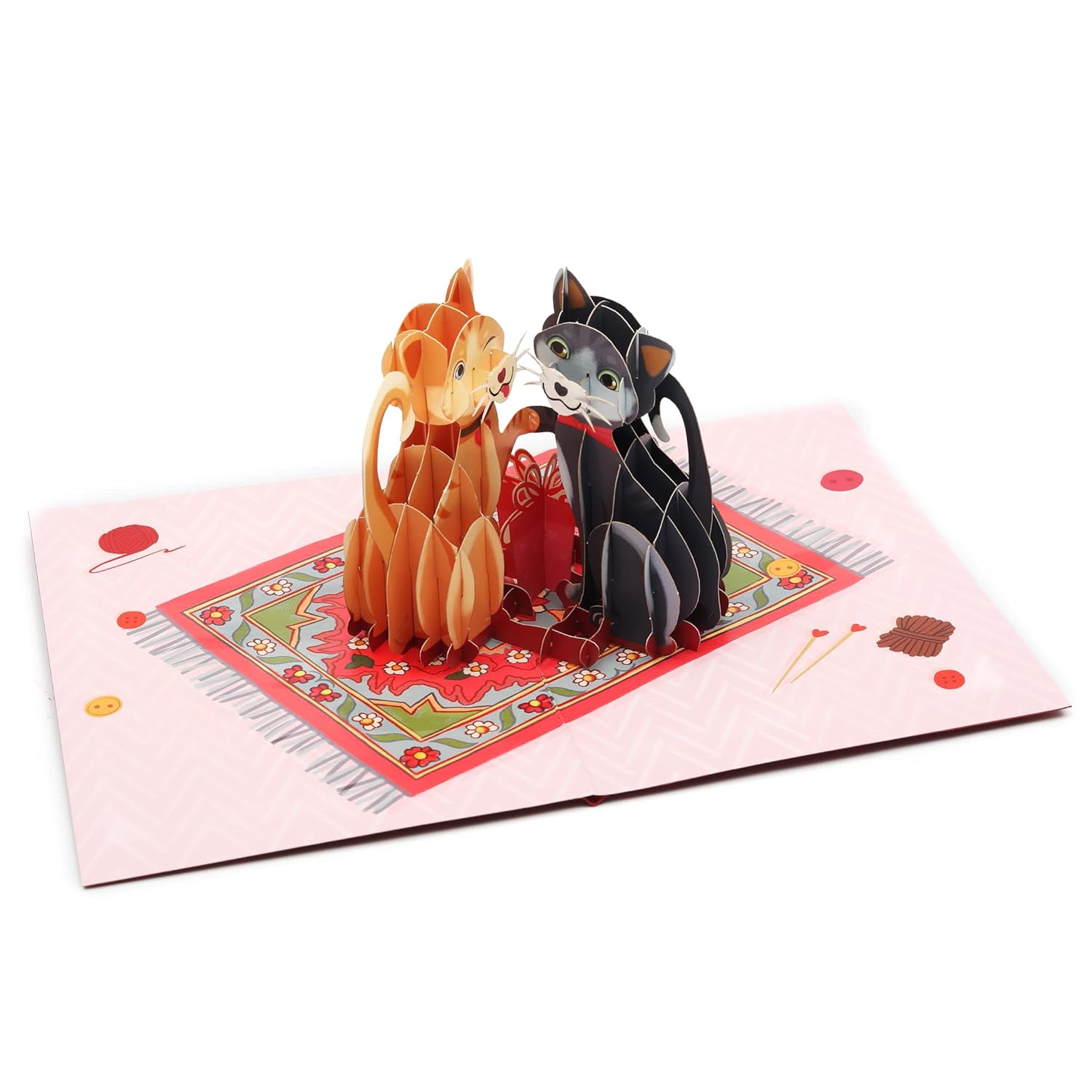 Love Cats Valentines Day 3D Greeting Pop Up Card, Happy Cat Birthday Card, Anniversary, Thinking Of You, Just Because, Congratulations, Mother'S Day - Kitten, Funny, Cute - For Cat Lover, Wife,
