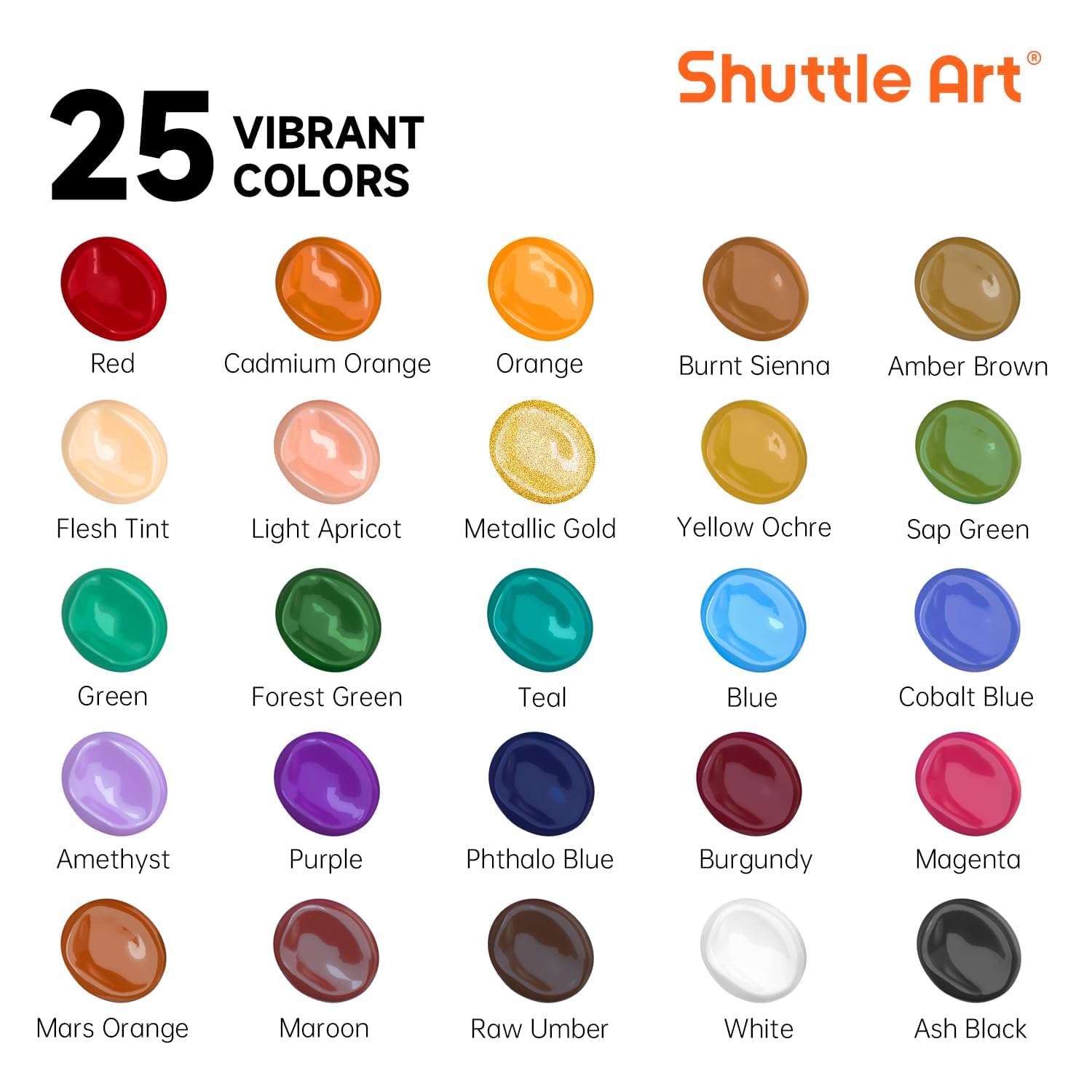 Acrylic Paint Set, 25 Vintage Colours, 2Oz/60Ml Bottles, Rich Pigmented, Premium Acrylic Paints For Artists, Beginners And Kids On Rocks Crafts Canvas Wood Ceramic
