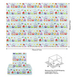Colorul Cute Animal Party Choo Choo Train With Flower Sunshine Clouds And Happy Balloons Gift Wrapping Paper For Birthday Holiday Christmas- (28"X20" Per Sheet, Foled Flat 4-Sheets, 1-Designs: 15 Sq.