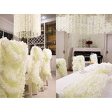 32.8Ft Artificial Silk Wisteria Vine Hanging Flowers Garland Home Outdoor Wedding Arch Garden Wall Decor,Pack Of 10 (Off White)