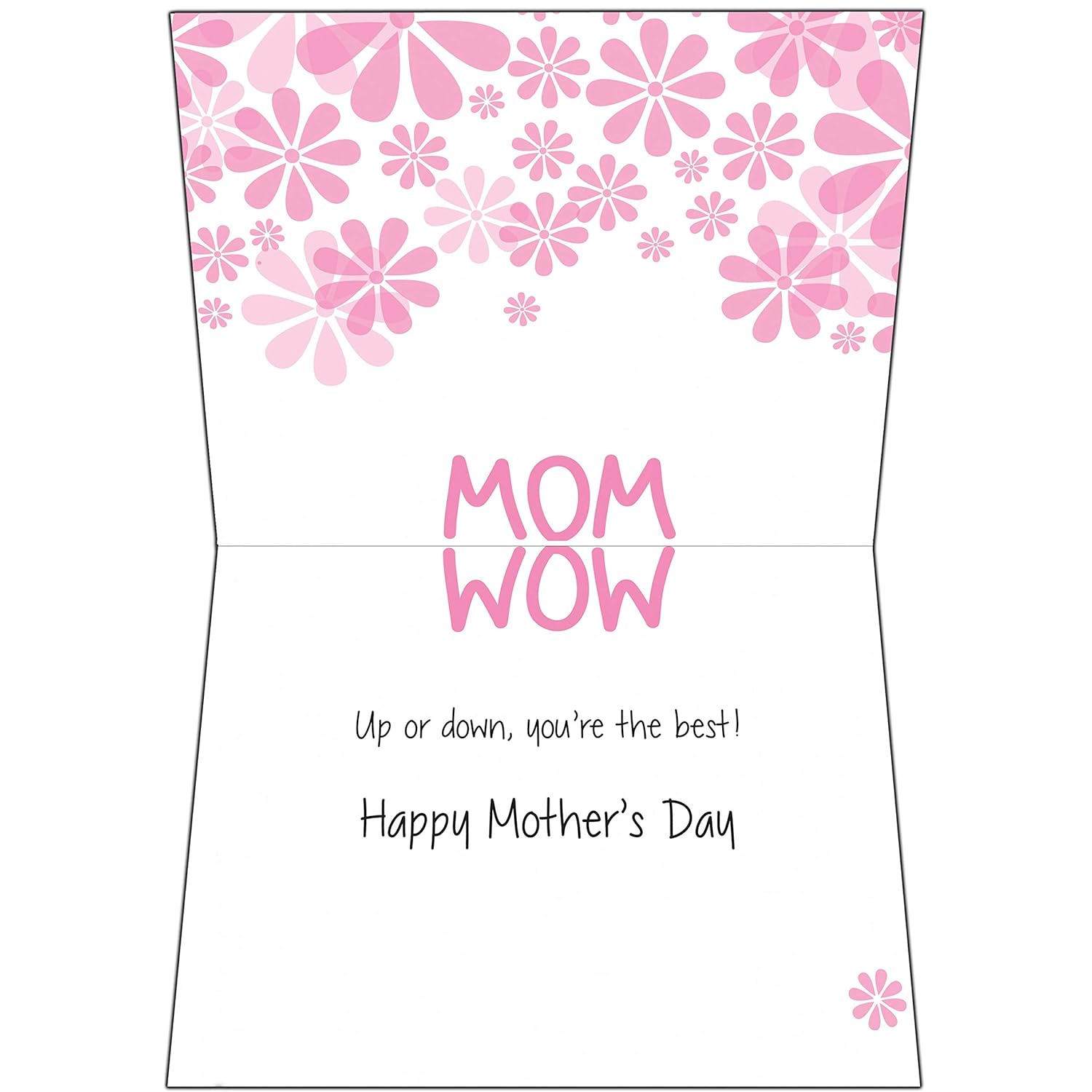 Hey! Mom Upside Down Spells Wow! Up Or Down, You'Re The Best Mother'S Day Greeting Card