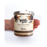 Vanilla Bean Scented Natural Soy Candle, Essential Fragrance Oils, 100% Soy, Phthalate & Paraben Free, Clean Burning, 9 Oz.