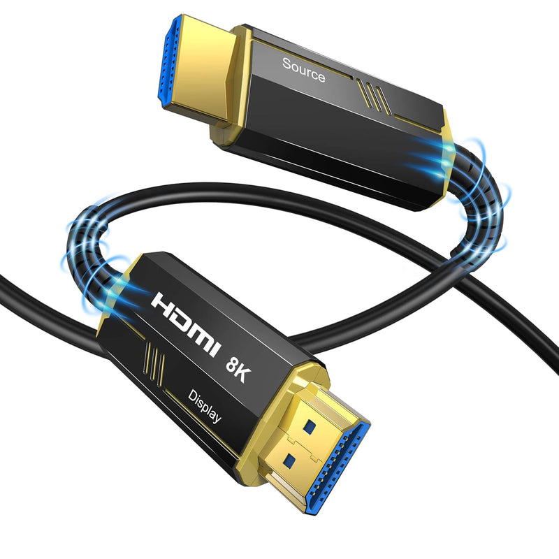 8K Fiber Optic Hdmi 2.1 Cable 50Feet, Supports 8K@60Hz 4K@120Hz Ultra High Spe