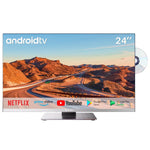 24" Smart RV TV w/ Built-in DVD, 12V, 1080p, WiFi, Bluetooth, HDMI, USB