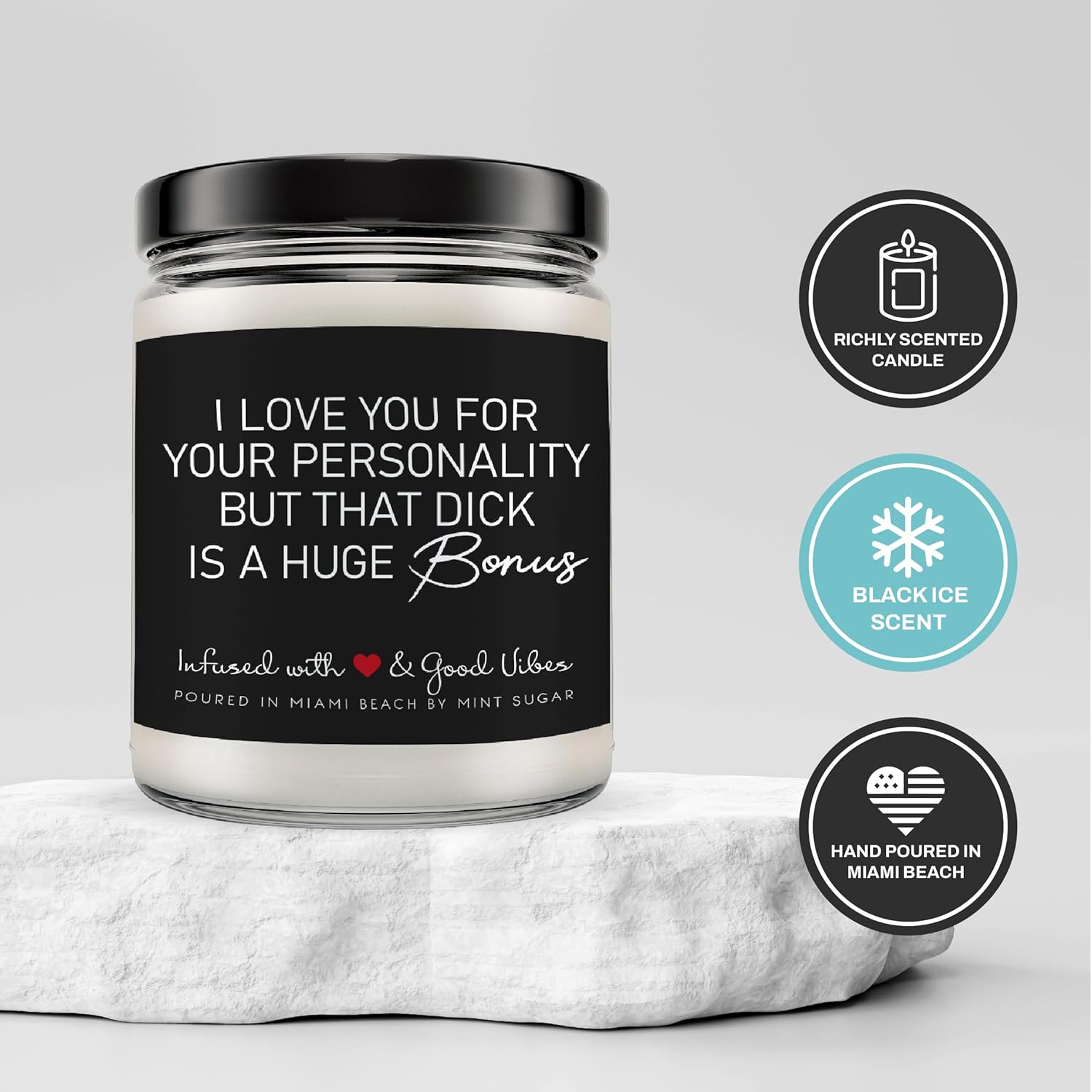 Candle Gifts For Men Funny, Boyfriend Candle, Made In Usa, 9 Oz, Funny Valentines Gifts For Boyfriend, Naughty Candles By
