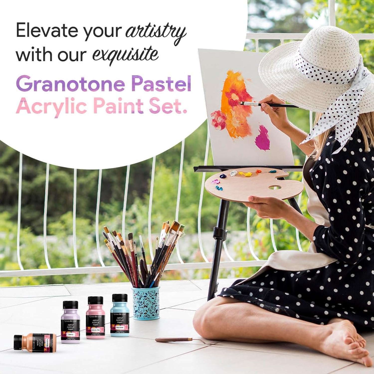 Pastel Acrylic Paint Set - 6 Beautiful Colors, 50 Ml Each - Ideal For Artists & Crafters By