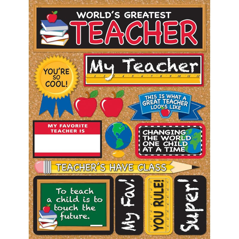 Signature Series 3-Dimensional Sticker, World'S Greatest Teacher