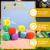 24 Pcs Conversation Cubes Learning Reading Comprehension Cubes Social Emotional Learning Activity Dice Game Speech Therapy Toys For Kids Teacher Classroom School Counselor
