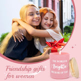 Galentins Day Birthday Gifts For Friend Women - Inspirational Candle Lavender Scented, Thank You/Appreciation Gifts For Best Friend, Mom, Sister, Wife, Bosses, Teacher, Nurse, 10Oz