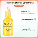 Bearals Stained Glass Paint, 12 Colors Glass Paint Set, Non-Toxic Window Glass Paint For Beginners And Artists (12X30Ml/1.01 Fl.Oz)