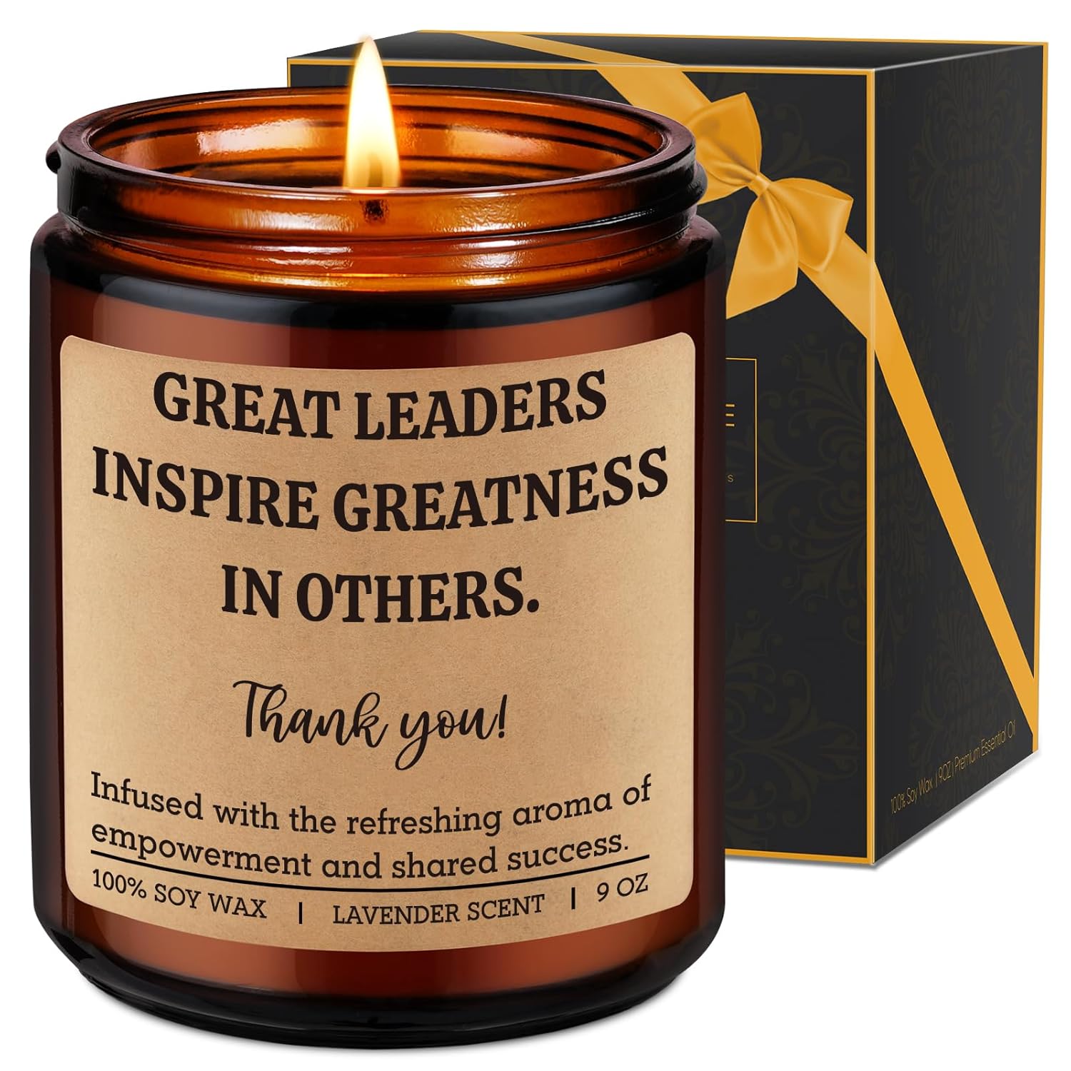 Boss Candle, Thank You Leader Gifts, Leadership, Supervisor Gifts For Women Men, Thank You Presents For Best Boss Leader, Funny Birthday Inspirational Presents For Chiefs, Manager Mentor