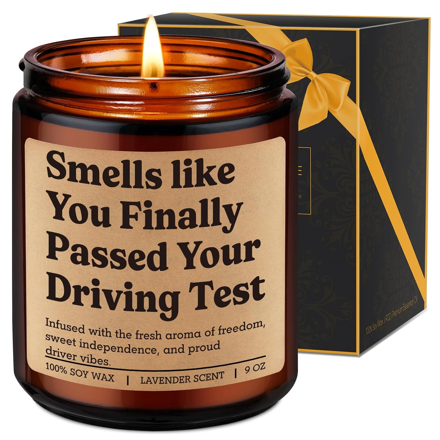 Candle Passed Driving Test Gifts, New Driver Gifts For Teen Boys Girls Women Men, Funny Driving License Congrats, Road Test, Man Cave, Cool Congratulations Presents For New Truck Drivers