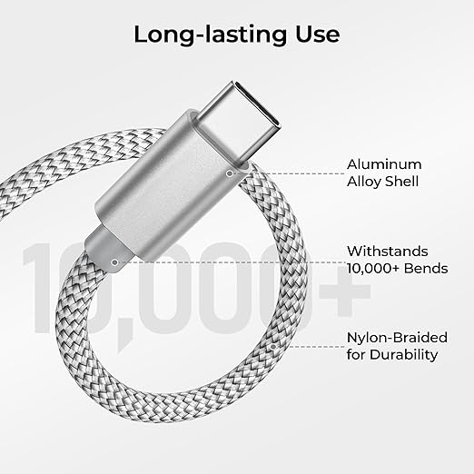 2 Pack USB A to USB C Cable 6FT Fast Charging Cord for iPhone 17 16 15 iPad Samsung Galaxy Pixel