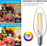 Dimmable E12 LED Candelabra Bulbs 2700K Warm White B11 Vintage Chandelier Light Bulbs 12 Pack