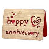 Wooden 45Th Anniversary Card,Handmade Wedding Anniversary Greeting Cards,45Th Anniversary Card For Her,Him,Husband,Wife