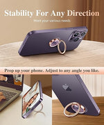 Marble Phone Ring Holder, Metal Kickstand for iPhone 15/14/13 & Galaxy S24