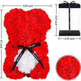 Rose Bear With Box, Artificial Flowers, Mothers Day Presents For Mom, Red