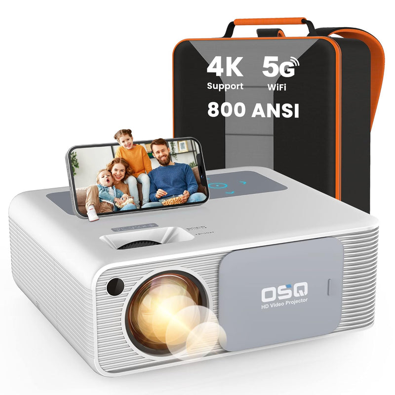 5G Wifi 1080P Projector 4K Supported - 800 Ansi Hd Outdoor Movie With Bluetoot