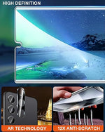 2+2 Pack Privacy Screen & Camera Lens Protector for Samsung S25 Plus, Anti-Spy, Fingerprint ID