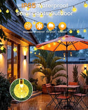 2 Pack 64FT Crystal Globe Solar String Lights 100 LED Waterproof Patio Garden Lights