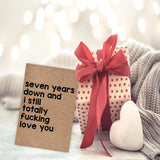 Romantic 7Th Anniversary For Him Her, Cute Seven Years Anniversary Card For Husband Wife, Funny 7 Valentines Day Wedding Card, Special 7 Years Anniversary Card Gift For Parents…