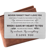 I Love You Gifts For Him Her, Anniversary Wedding Valentines Day Card For Husband Wife Boyfriend Girlfriend, Valentines Day Card Men