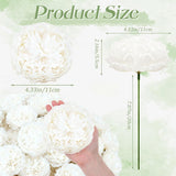 50 Pcs Artificial Peony Rose Flowers Heads 4.7 Inches Silk Fake Peony Head Flowers For Wedding Bridal Bouquet Home Floral Diy Centerpieces Arrangements Party Tables Decorations(White)
