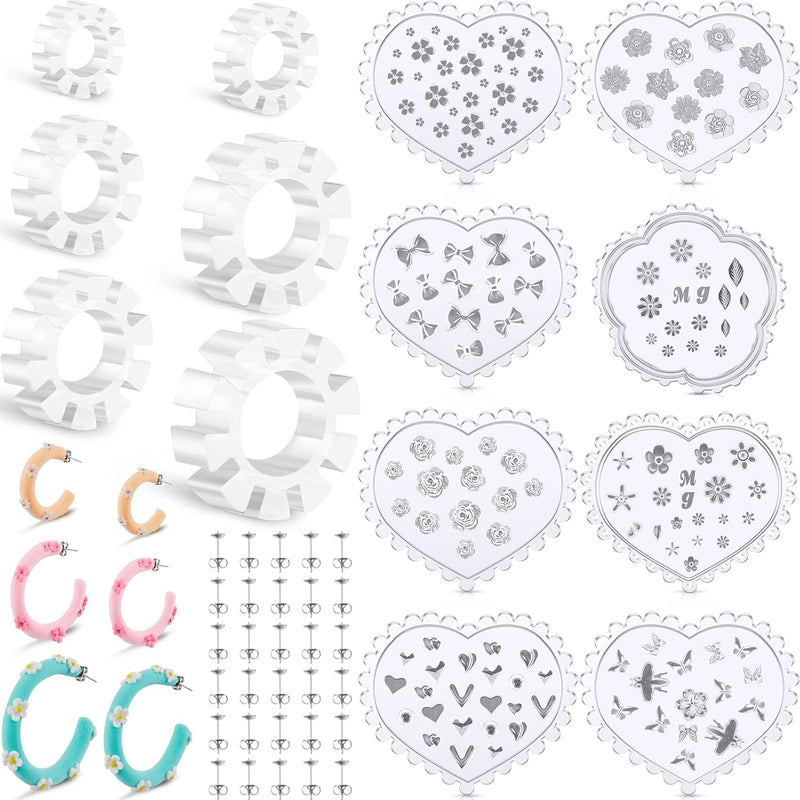 14 Pcs Polymer Clay Hoop Guide Flower Polymer Clay Molds Clay Cutters