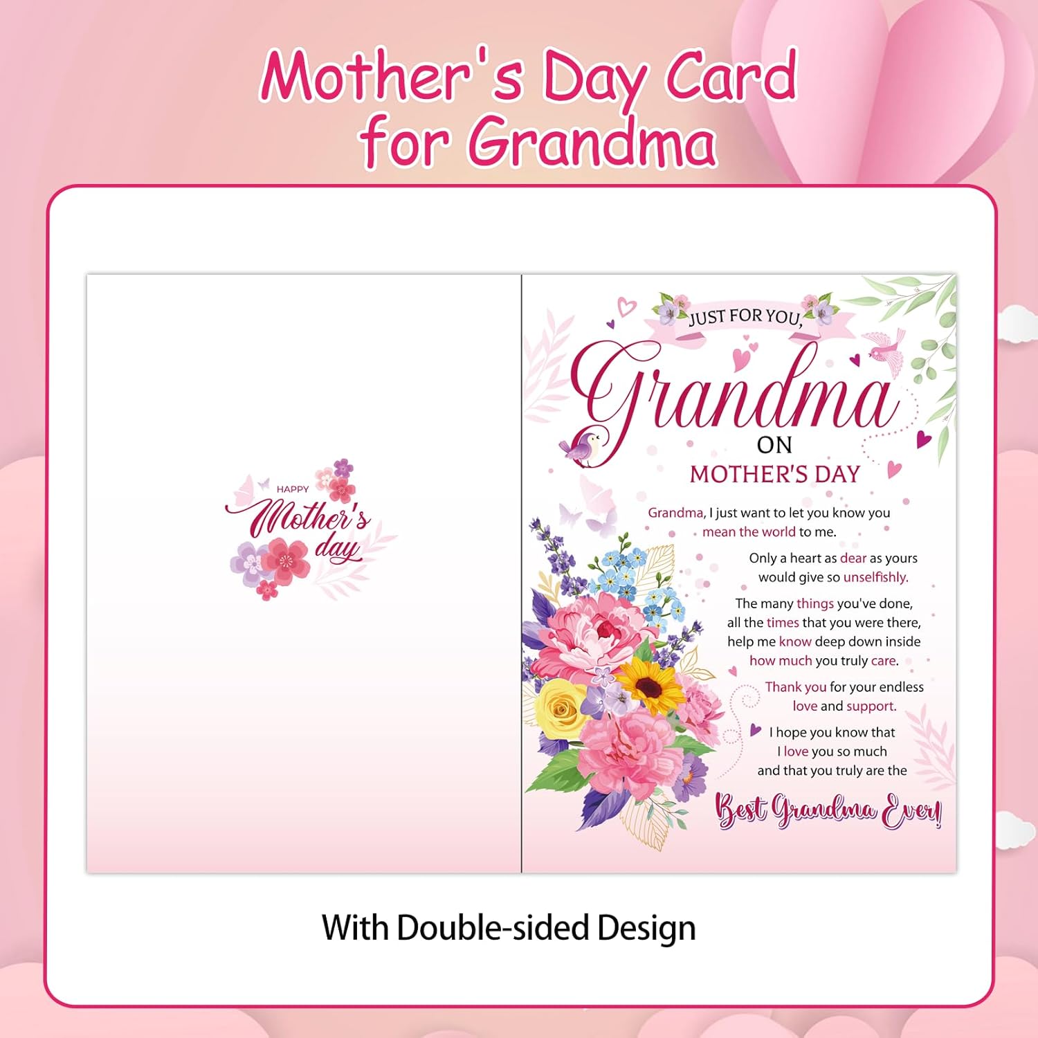 Mother'S Day Card For Grandma, Happy Mothers Day Card Grandma Mothers Day Card, Mothers Day Cards For Grandma Granny, With Grandma Keyring, Grandma Gifts, Mothers Day Gifts For Grandma