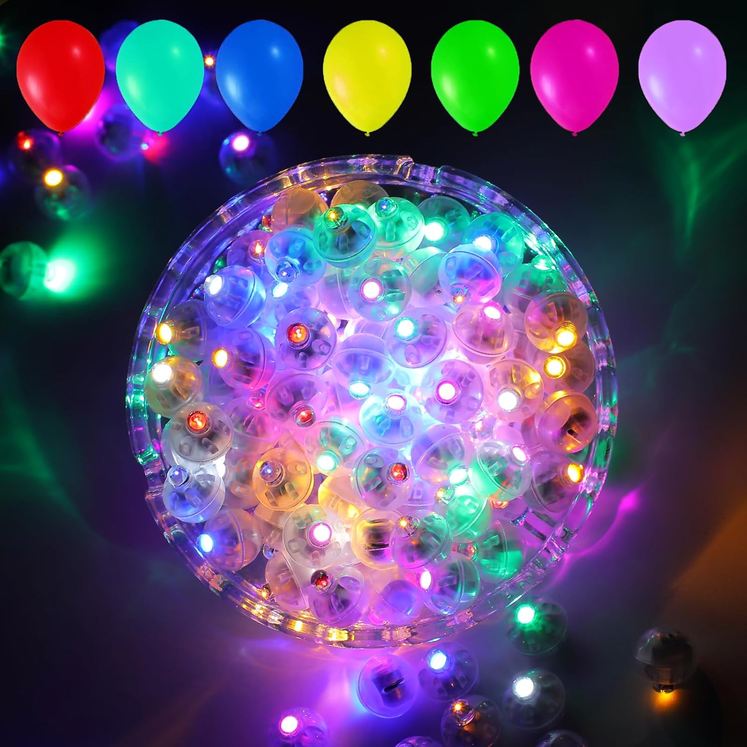 Led Balloon Lights, Mini Round Balls Lights Long Standby Time Flash Ball Lights For Balloon Paper Lantern Led Ball Lamp