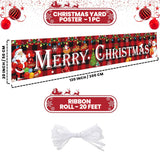 Large Merry Christmas Banner Outdoor Xmas Decorations Christmas Red Buffalo Plaid Banner Yard Sign Decorations Merry Christmas Decorations