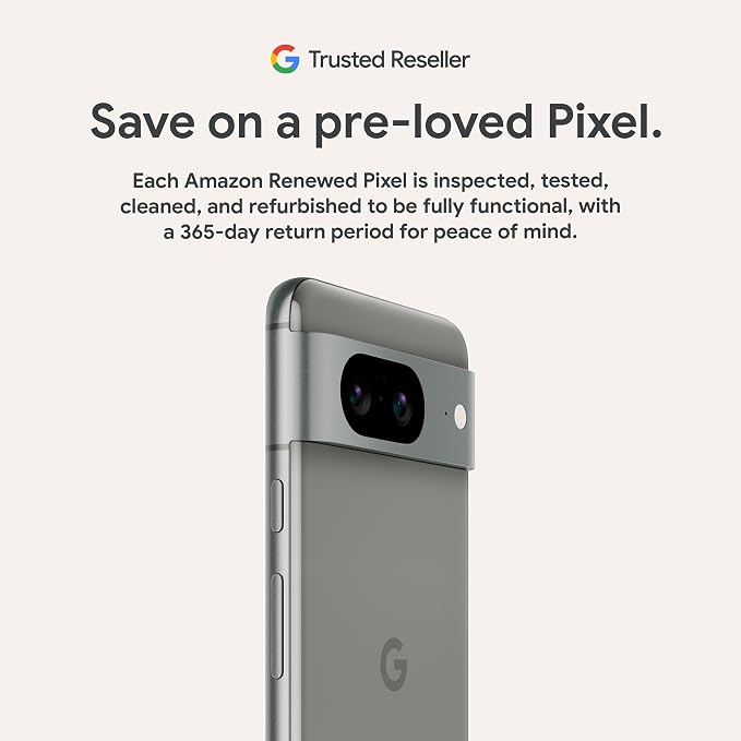 Google Pixel 8 128GB Black Unlocked Excellent Refurbished Condition