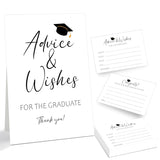 Advice And Wishes For The Graduate Sign, 30 Graduation Advice Cards And 1 Standing Sign, Graduation Decorations Class Of 2025, High School College Graduation Party Games, Graduation Party Supplies
