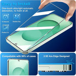 3-Pack Screen & 3-Pack Camera Protector for Samsung S25 [6.2"], 9H Glass, HD Clear, Case Friendly