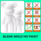 Diy Fluid Bear + Keychain Creativity Paints Set For Home Decoration (Blank Mold 9+13Inch)