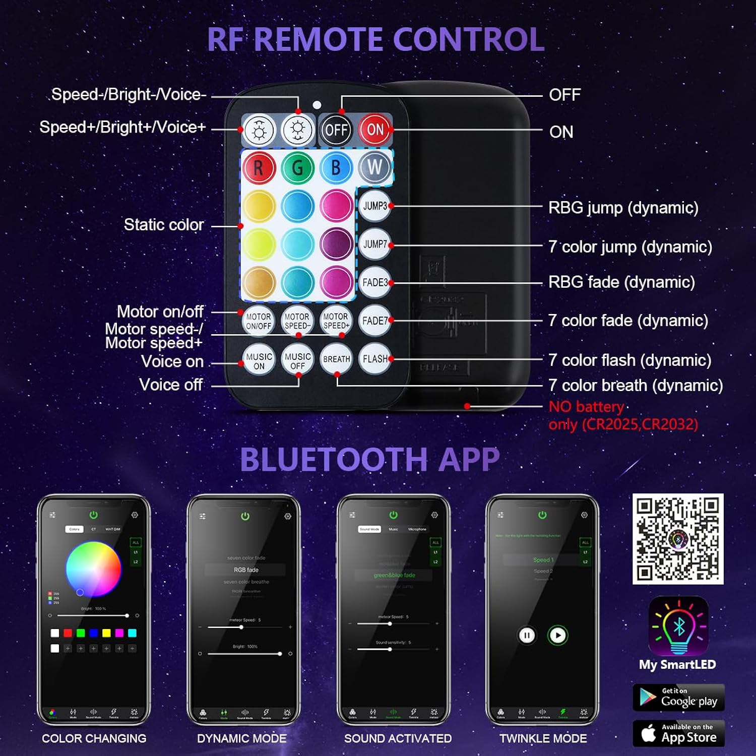 Starlight Headliner Kit, Twinkle & Sound Activate Rgbw 16W Car Fiber Optic Lights With Bluetooth App & Remote Control, 600 Pcs*0.03In*13.1Ft, Star Lights For Car/Home Decor