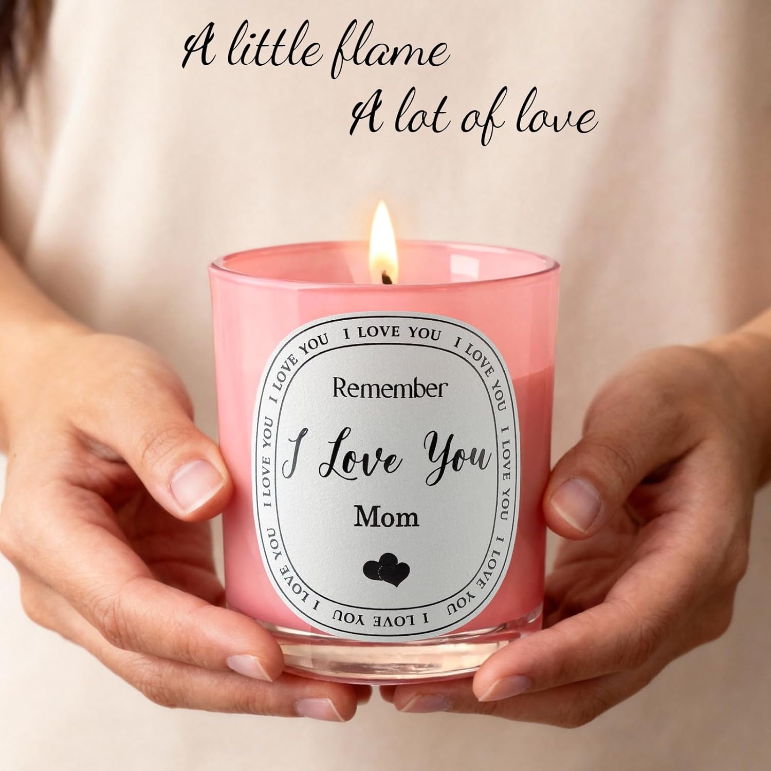 Gifts For Mom From Daughter Son,Mother'S Day Birthday Christmas Thanksgiving Best Mom Gifts, I Love You Moms 6Oz Heart Lavender Scented Candle