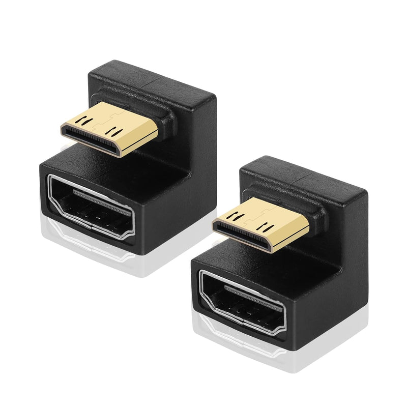 U Shape Mini Hdmi To Hdmi Adapter 8K Mini Hdmi Male To 180 Degree Hdmi Female