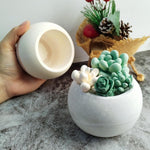 Round Concrete Candle Jar Mold Silicone Epoxy Resin Mold Trinket Box Container Storage Mould For Jewelry Makeup Brush Candle Holder Succulent Plant Pot Diy Resin Art Craft Home Decor Supplies