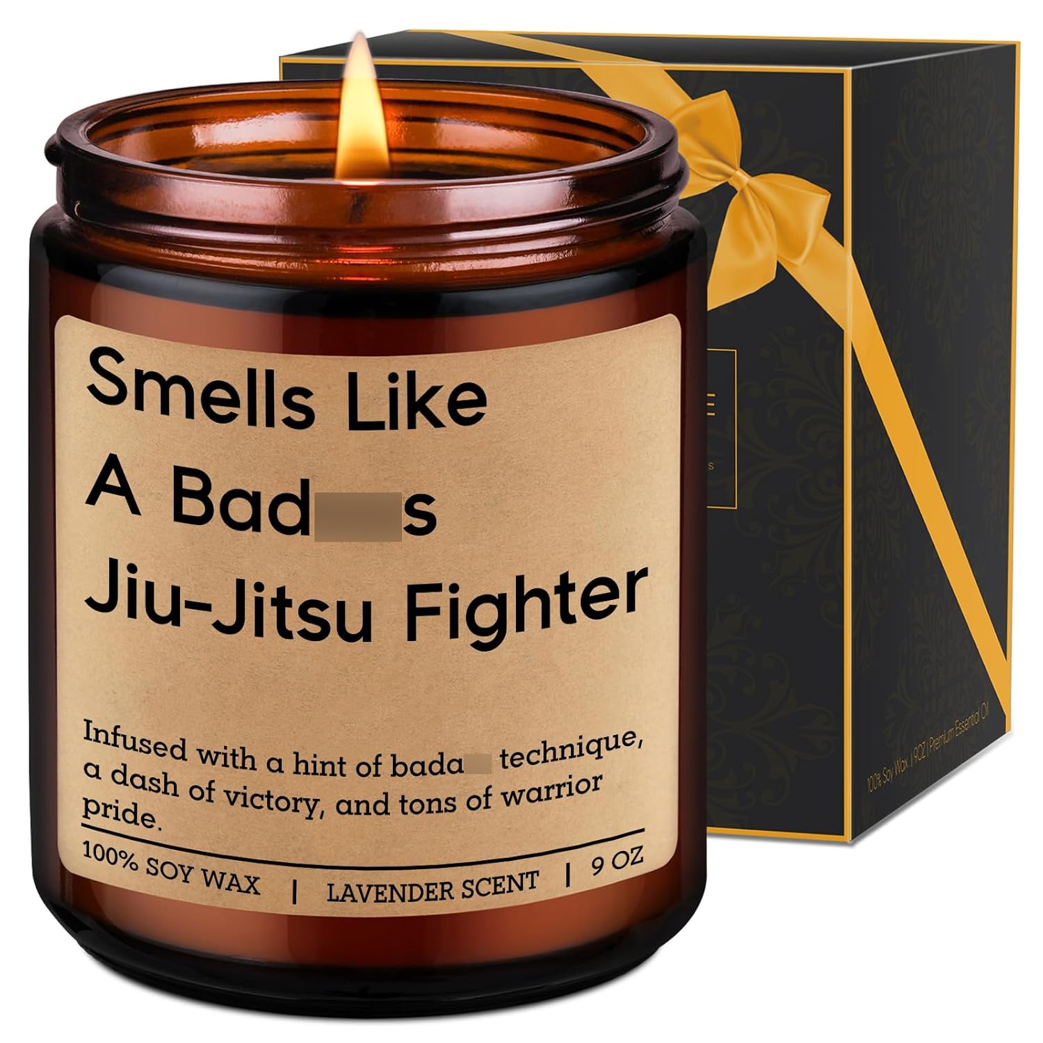 Candle, Jiu Jitsu Gifts, Brazilian Jiu Jitsu Gifts For Men, Women, Husband, Son - Funny Valentines, Birthday Present For Jiu-Jitsu Lovers, Practitioners, Fighters, Instructors - Jiu-Jitsu Decor