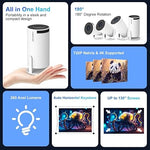 4K Auto Keystone Mini Projector, 260 ANSI, WiFi 6, Android 11, 180° Rotation