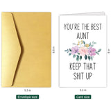 Funny Aunt Mother'S Day Card Gift, Mothers Day Card For Aunt Auntie, Aunt Birthday Card From Niece Nephew, Thinking Of You Aunt Card, You'Re The Best Aunt Card