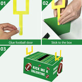 Valentines Boxes For Kids - Football Valentine Boxes With 24 Valentine Cards For Classroom Exchange Boys Girls School Class Party Favors(1 Mailbox, 24 Valentine Cards)
