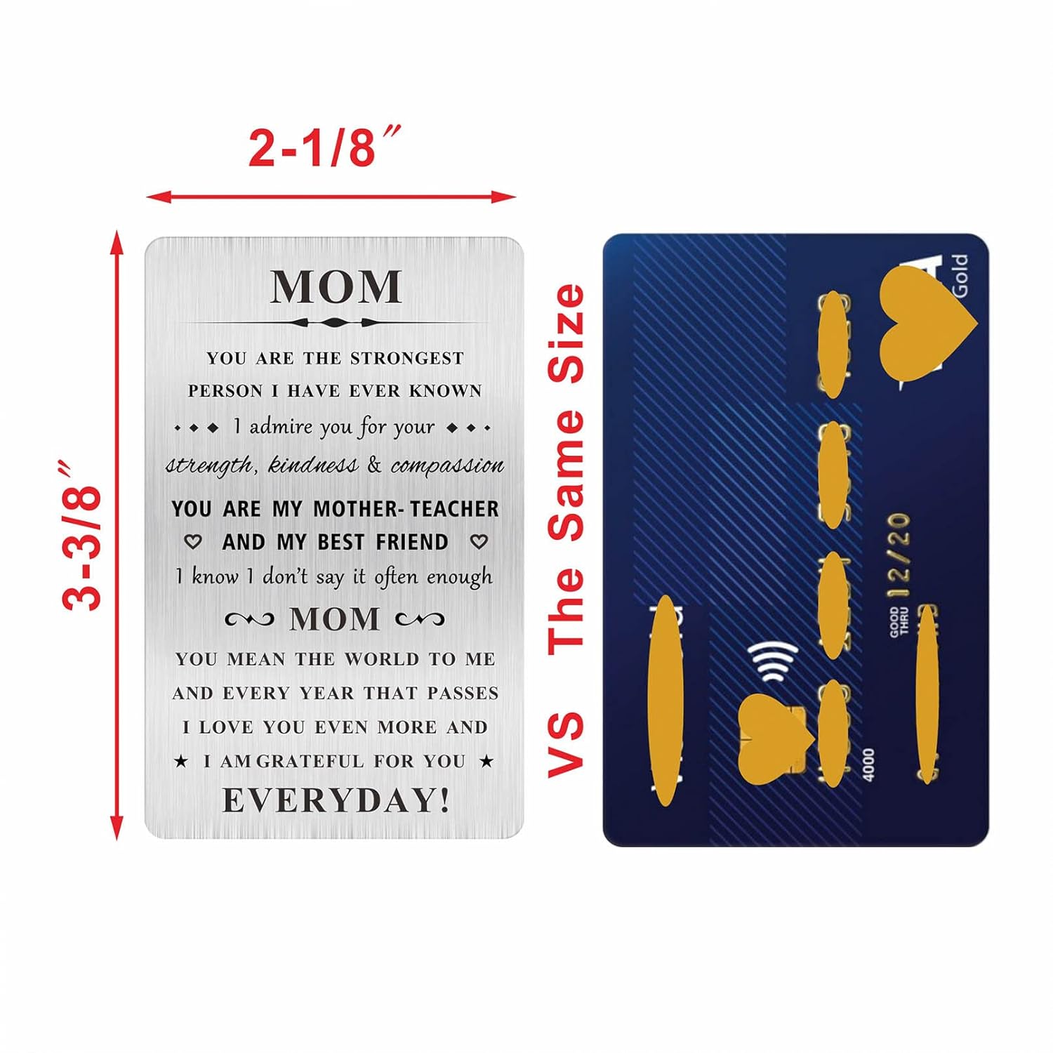 Mom Valentines Card Gifts - You Mean The World To Me - Sentimental Gifts For Mom, Birthday,Christmas,Mother'S Day