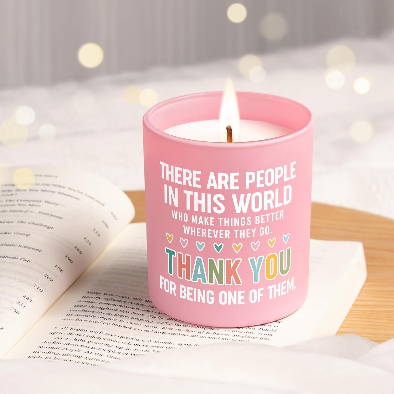 Thank You Gifts For Women - Inspirational Birthday Gifts For Coworkers Friend Teachers Nurses Boss Employees, Appreciation Gift Idea - Handmade Vanilla Lavender Natural Soy Wax Candle 10Oz
